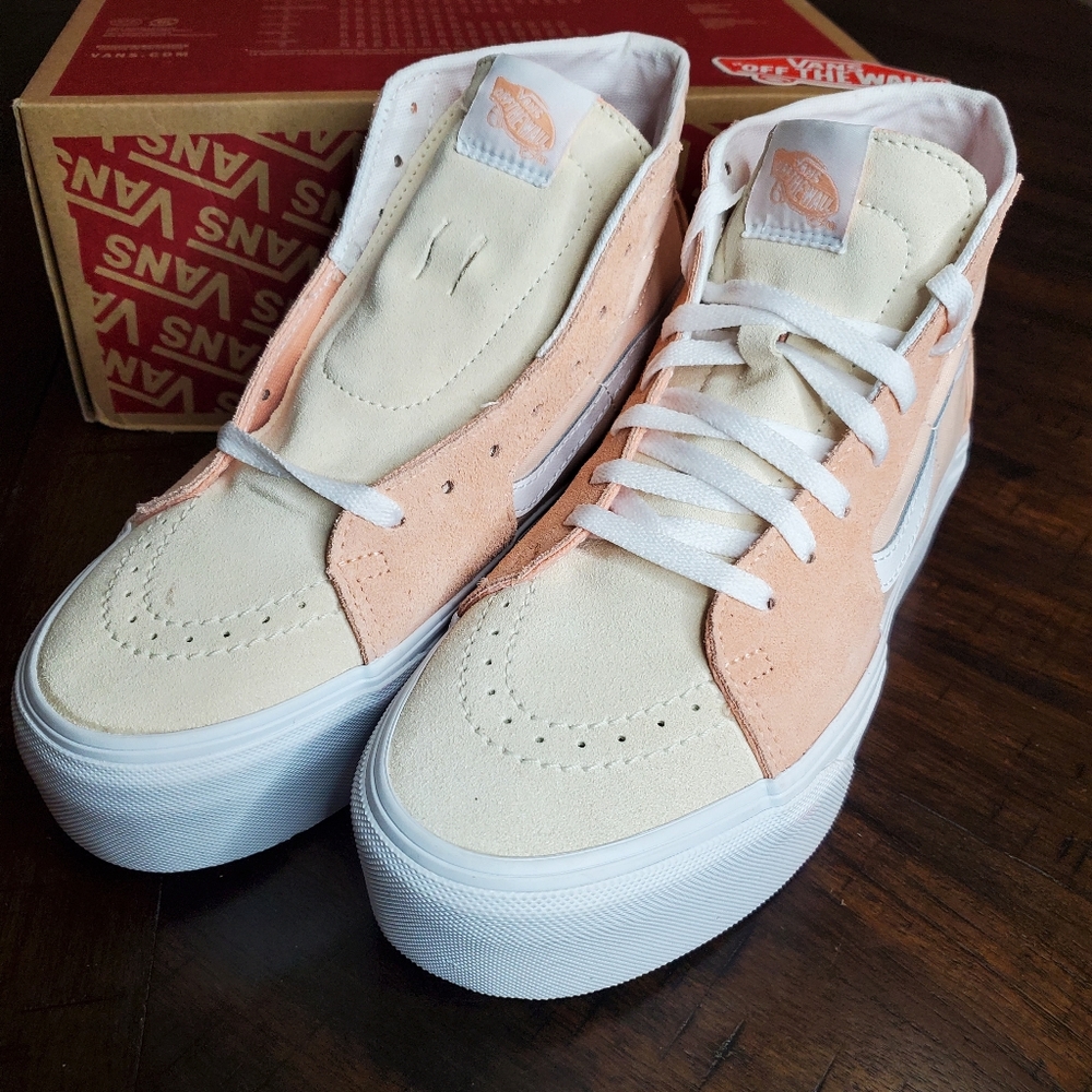 Vans Sk8-Hi Tapered Color Block Peach 🍑  Women Size 8.5, Men Size 7 - Picture 3 of 13